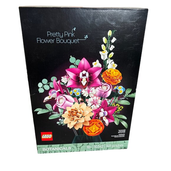 LEGO Botanicals 10342 Pretty Pink Flower Bouquet – Home Décor Display Set (749 p - Picture 1 of 4